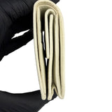 Balenciaga White Leather Cash Mini Wallet