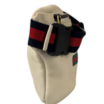 Gucci Ivory Leather Logo Print Belt Bumbag
