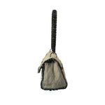 Chanel Cream Lambskin Funny Tweed Flap Bag 2009