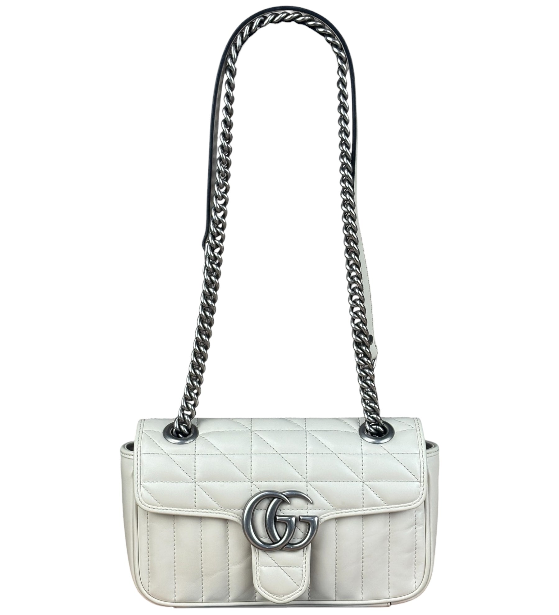 Gucci GG Marmont White Matelasse Bag