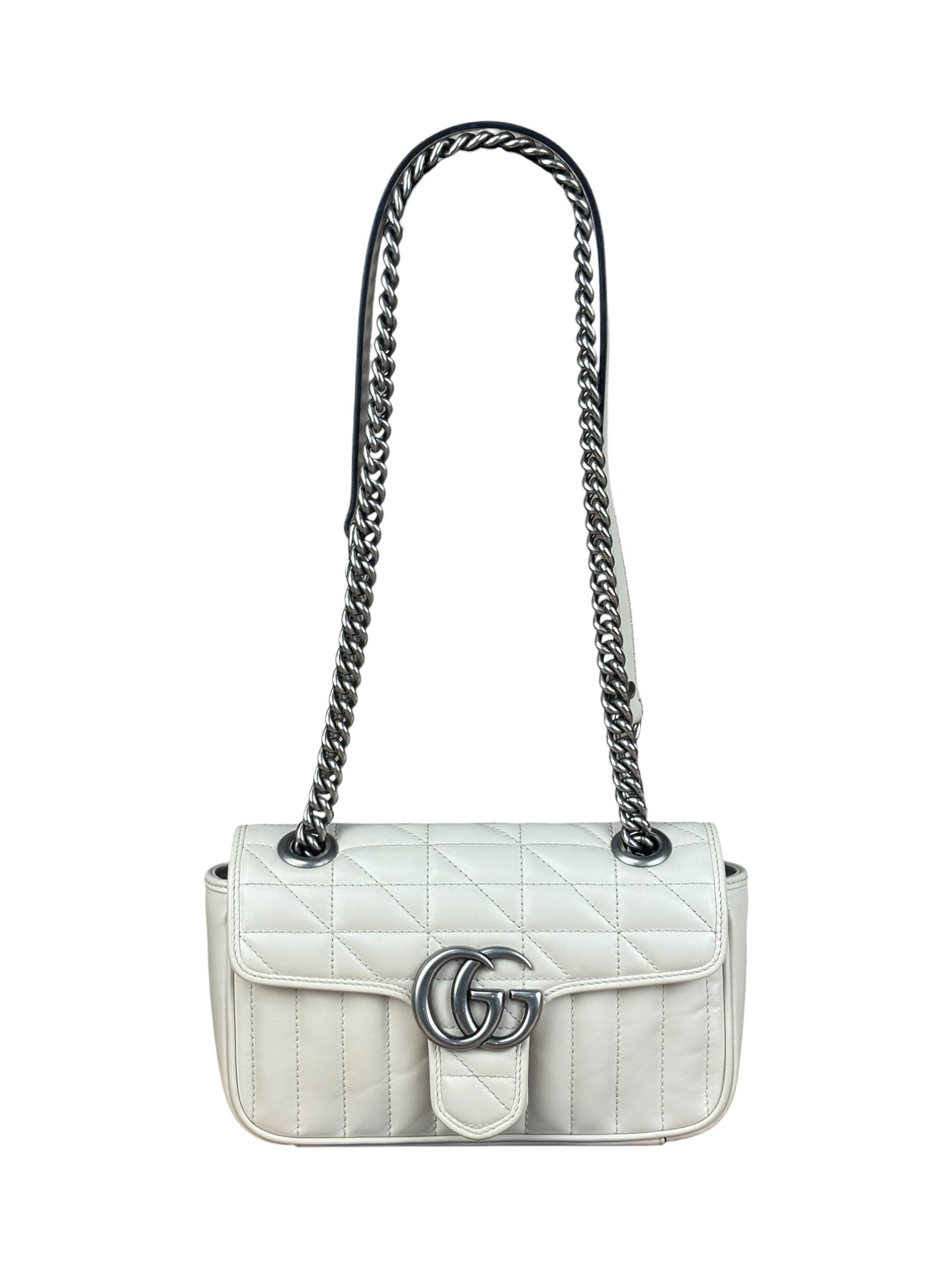 Gucci GG Marmont White Matelasse Bag