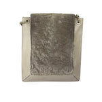 Jasonwu Grey Leather Lamb Fur Flap Tote