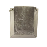Jasonwu Grey Leather Lamb Fur Flap Tote