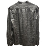 Saint Laurent Paris YSL Silk Brilliant Cassandre Noir Button Shirt