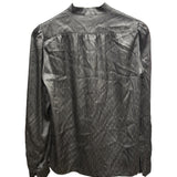 Saint Laurent Paris YSL Silk Brilliant Cassandre Noir Button Shirt