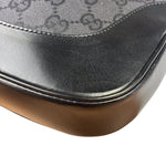 Gucci Black/Grey Leather Trim Jackie Hobo Bag