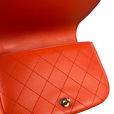 Chanel Red Quilted Calfskin Small Ring My Flap Crossbody Bag 2017