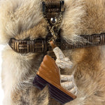 Ferragamo Vintage Fur Rattan Top Handle Bag