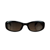 Christian Dior Vintage Black Oval Frame Sunglasses