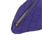 Bottega Veneta Purple Leather Nano Pyramid Pouch