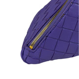 Bottega Veneta Purple Leather Nano Pyramid Pouch