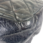 Chanel Black/Grey Quilted Calfskin Matelassè Iridescent Flap Bag 2009