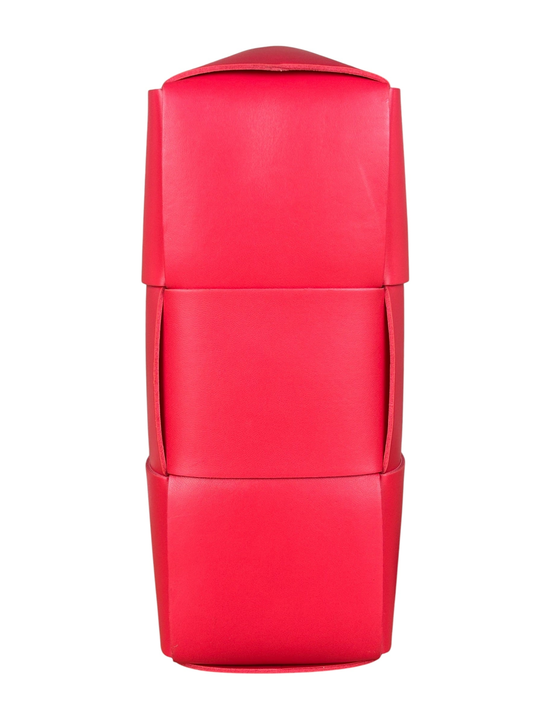 Bottega Veneta Red Leather Arco Tote Bag