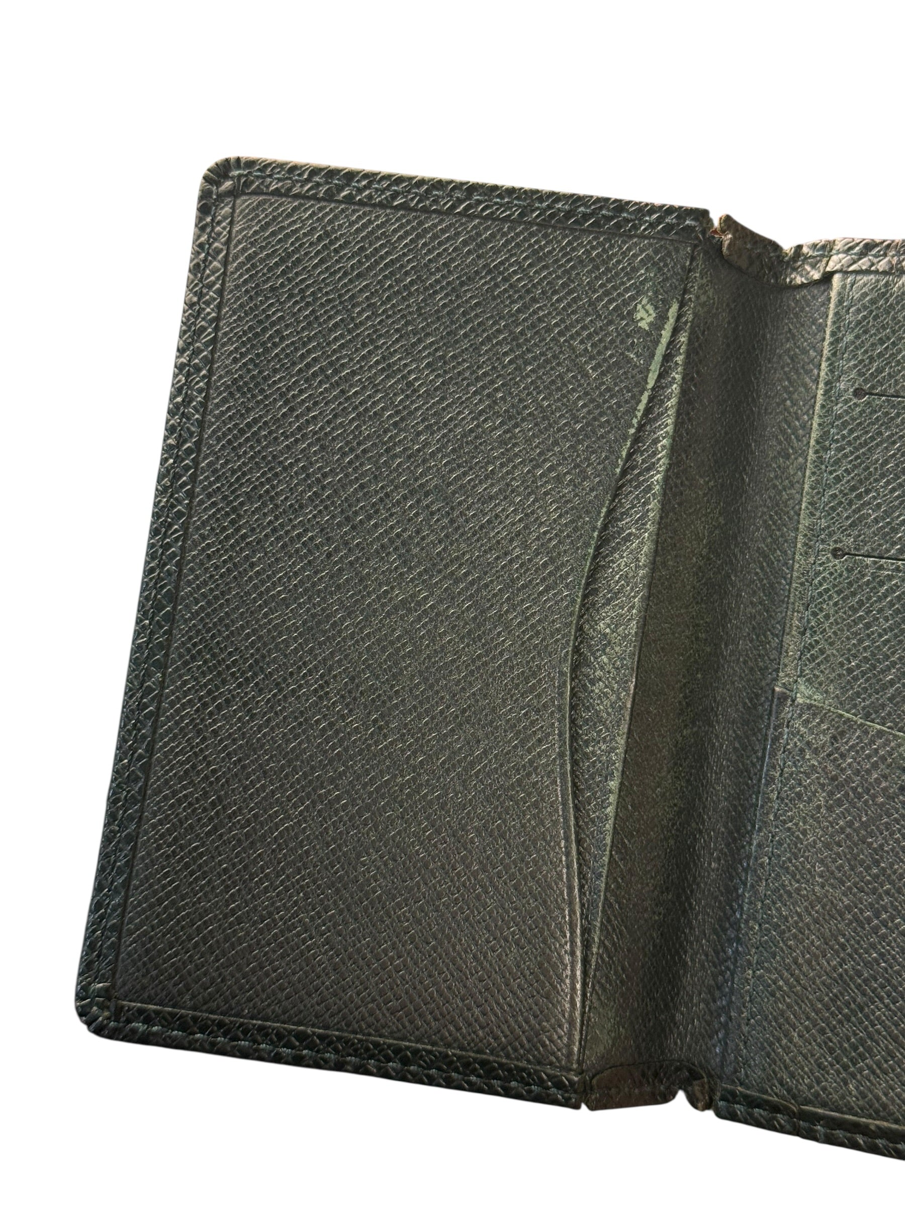 Louis Vuitton Vintage Green Taiga Cardholder