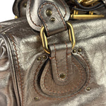 Chloe Metallic Gold Leather Paddington Handbag