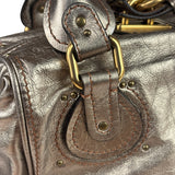 Chloe Metallic Gold Leather Paddington Handbag