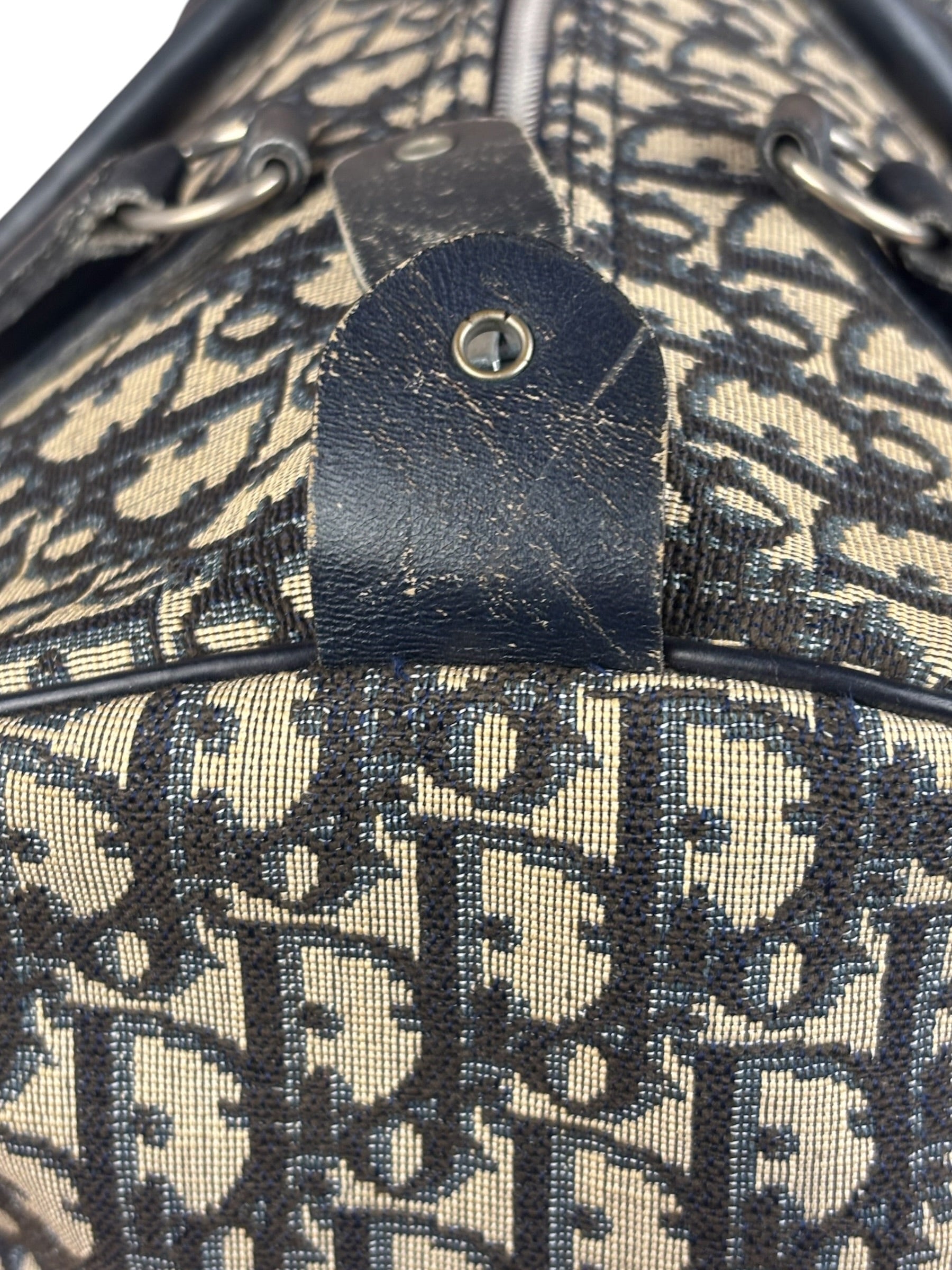 Christian Dior Vintage Trotter Oblique Bowling Mini Boston Hand Bag