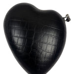 Yves Saint Laurent Black Crocodile-Embossed Love Box Clutch