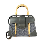 Goyard Mini Grey Goyardine Saigon Top Handle Bag