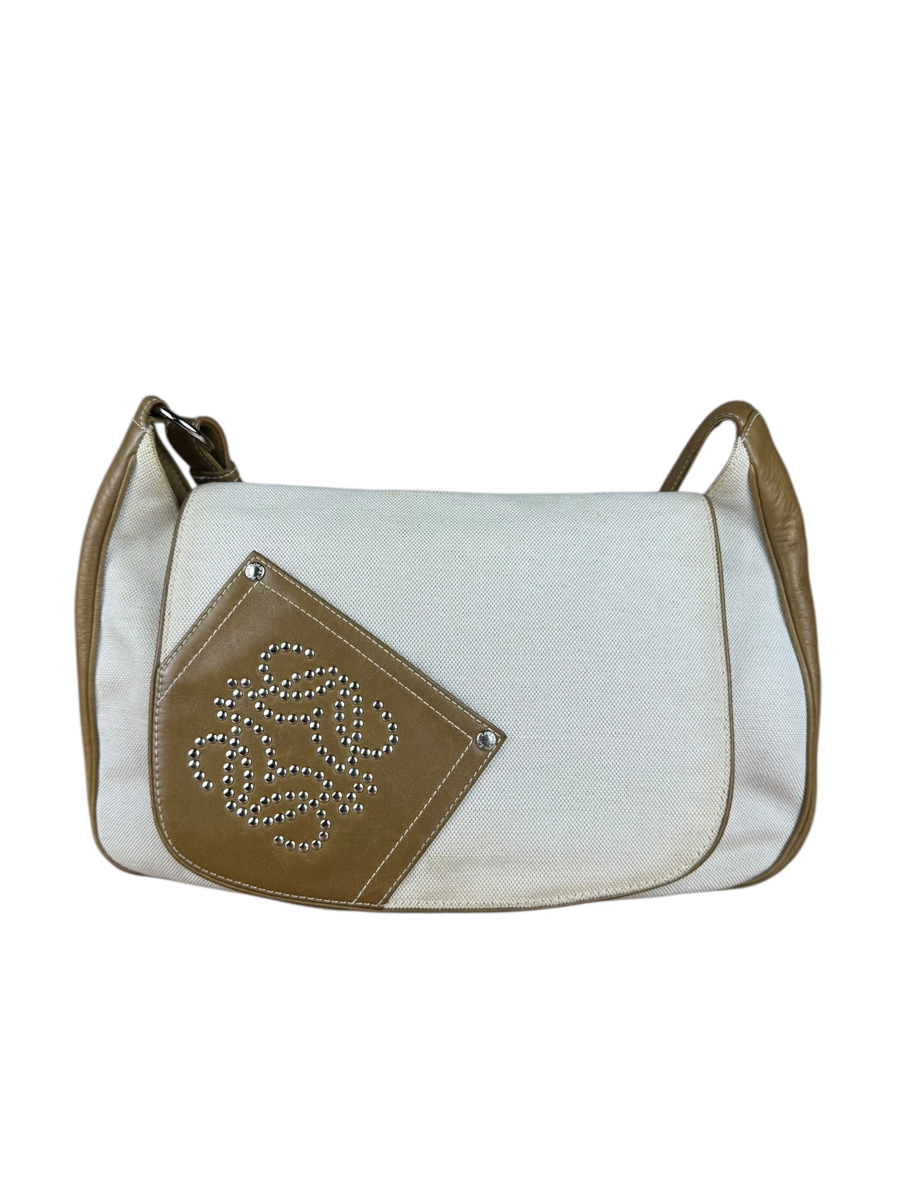 Loewe Tan & Cream Shoulder Bag