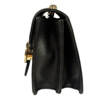 Gucci Black Leather G Interlocking Small Chain Shoulder Bag