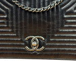 Chanel Black Leather Paris-Seoul Korean Garden Flap Bag 2015