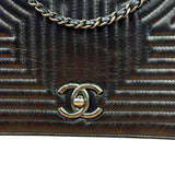 Chanel Black Leather Paris-Seoul Korean Garden Flap Bag 2015
