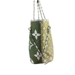 Louis Vuitton Olive Green/Beige Monogram Giant Neverfull MM