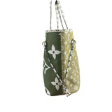Louis Vuitton Olive Green/Beige Monogram Giant Neverfull MM