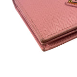 Prada Pink Saffiano Leather Wallet