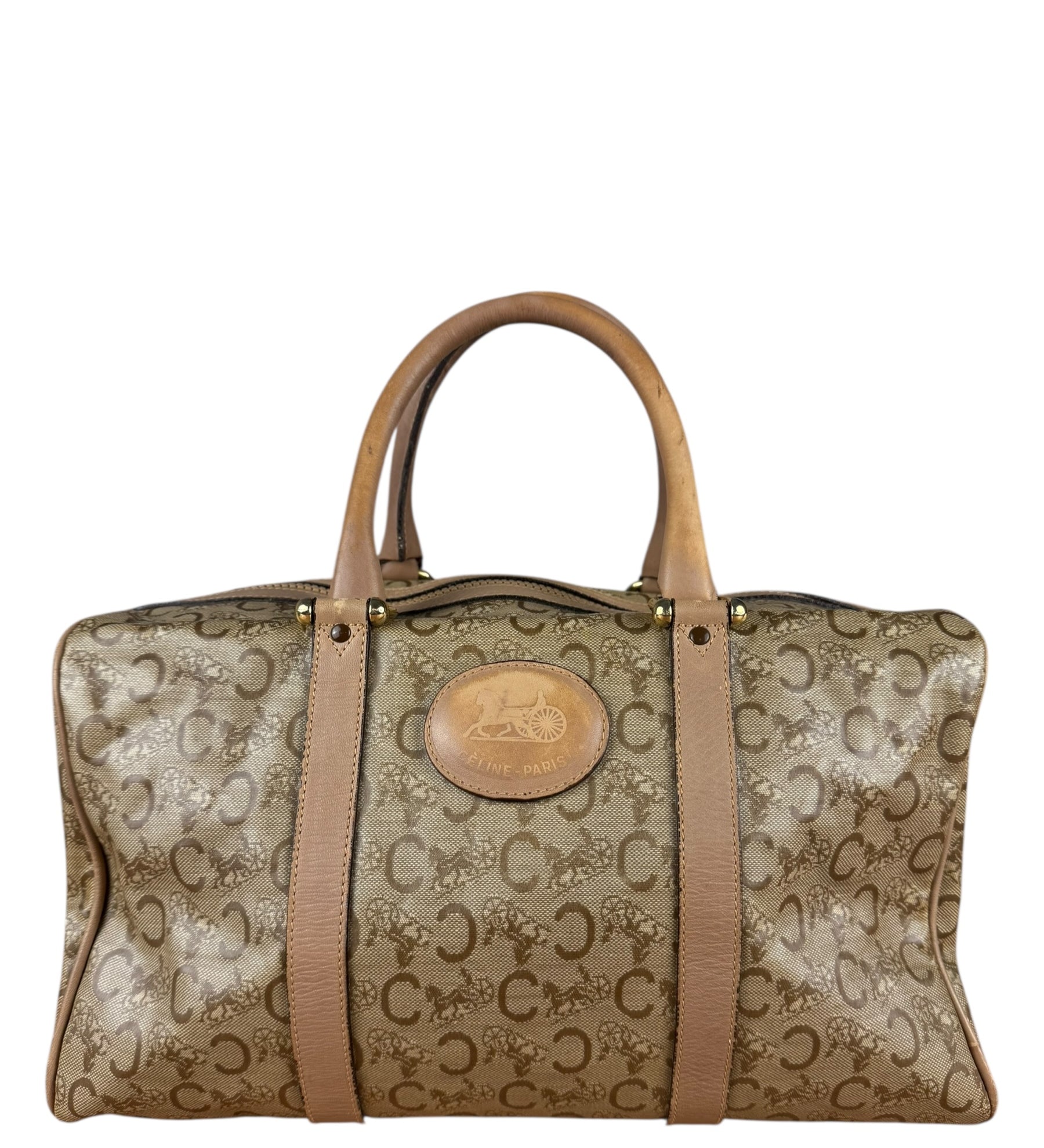 Celine PVC Beige Boston Bag