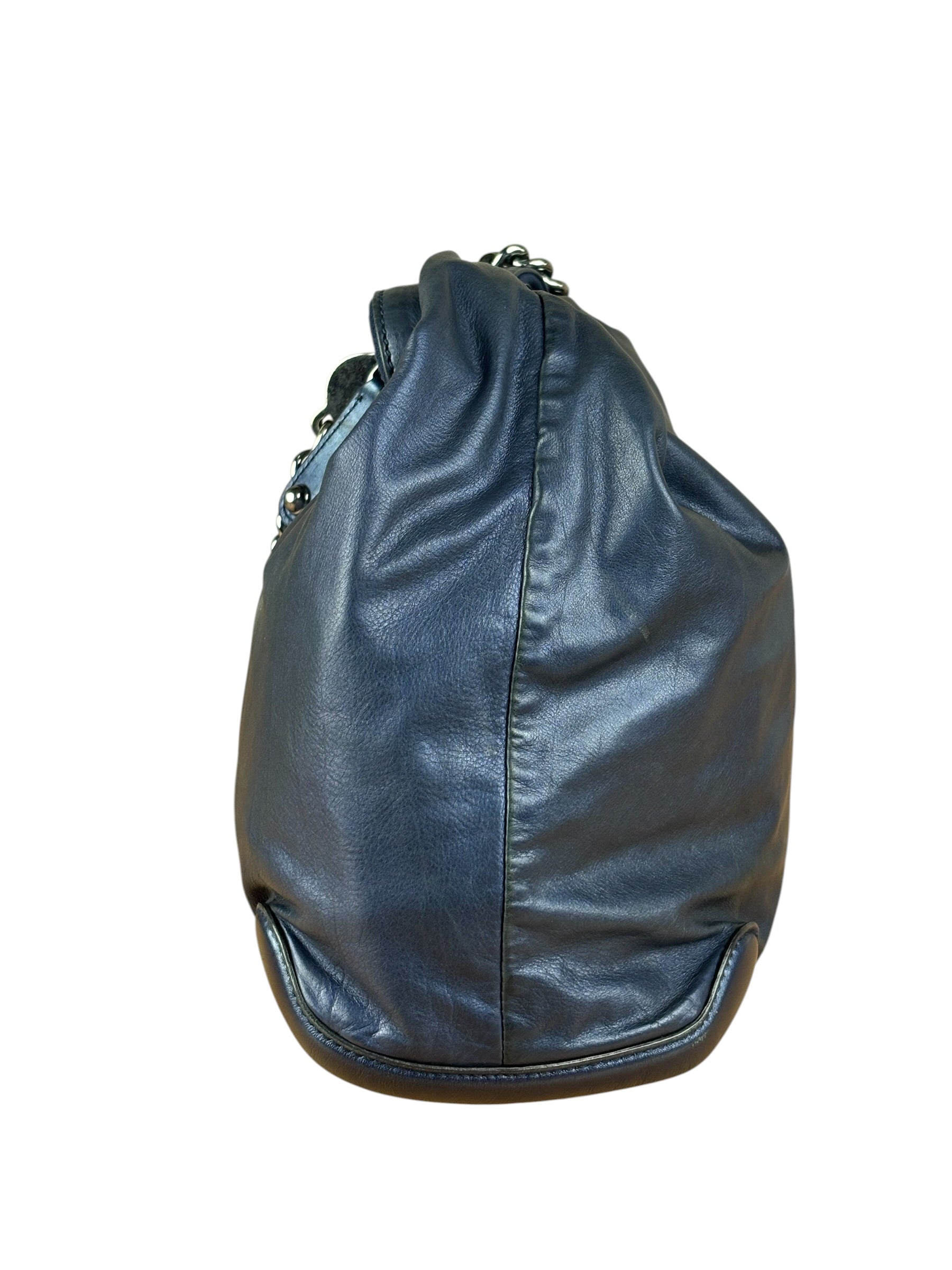 Gucci Navy Blue Galaxy Chain Hobo Bag