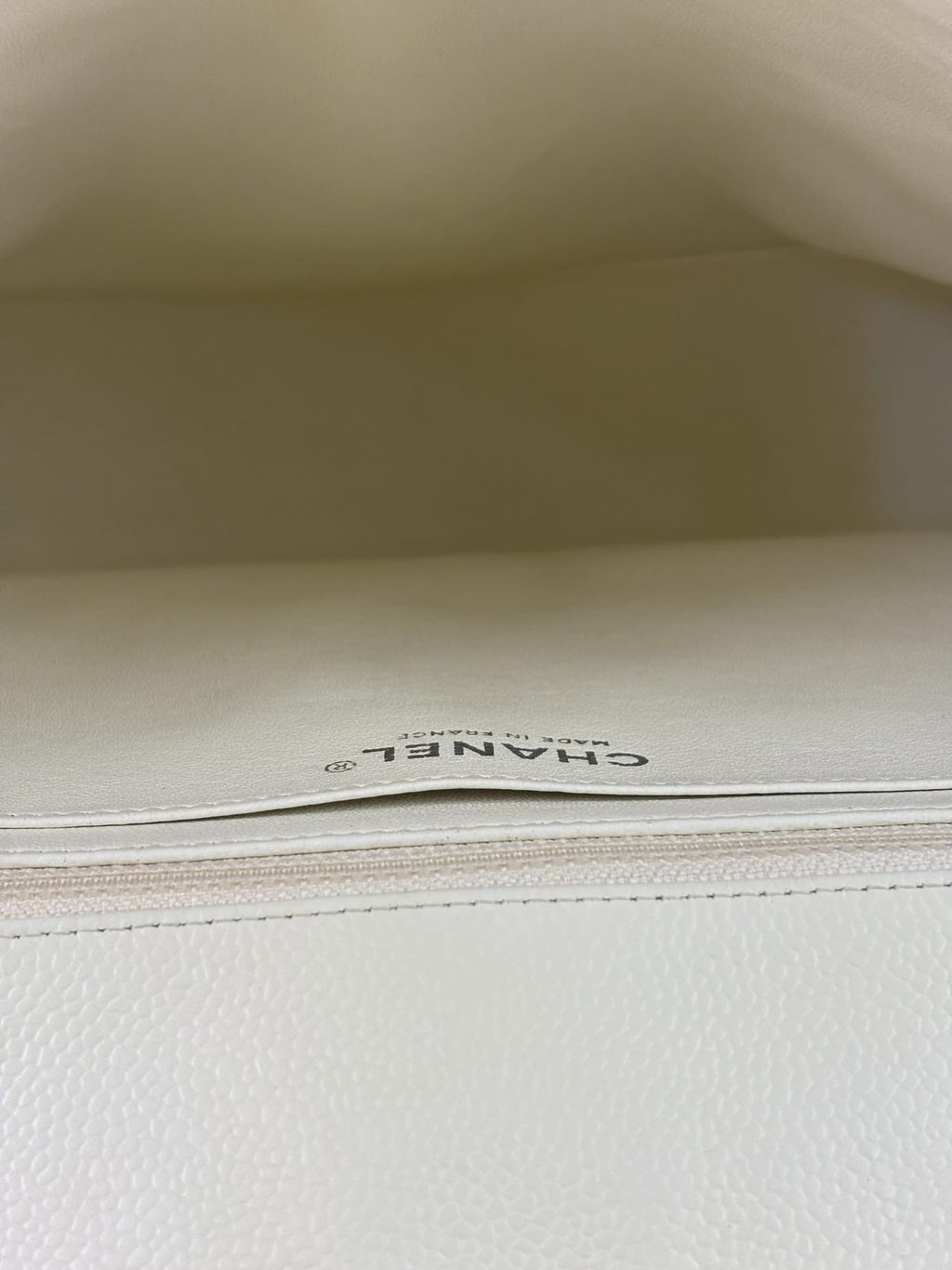 Chanel White Quilted Caviar Large Classic Flap 2005
