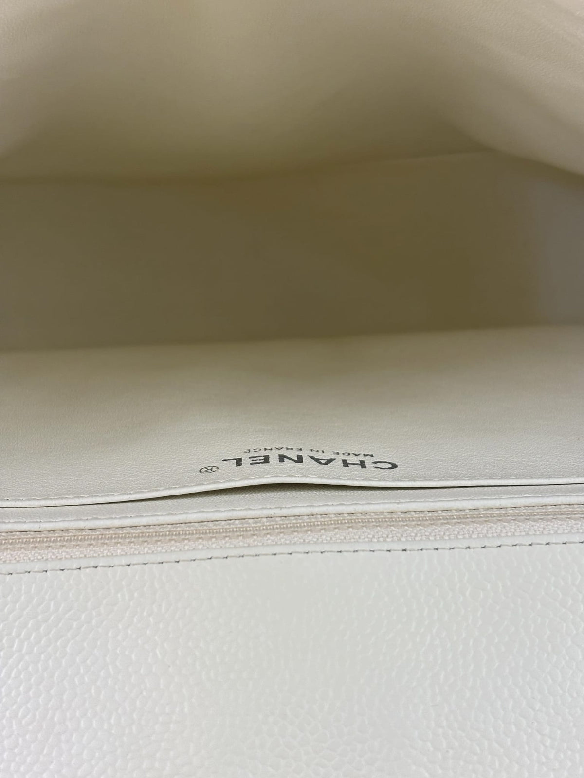 Chanel White Quilted Caviar Large Classic Flap 2005