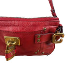 Chloe Red Leather Mini Paddington Pochette