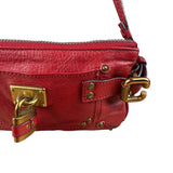 Chloe Red Leather Mini Paddington Pochette