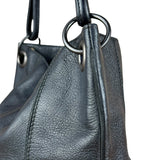 Bottega Veneta Black Cervo Hobo Bag