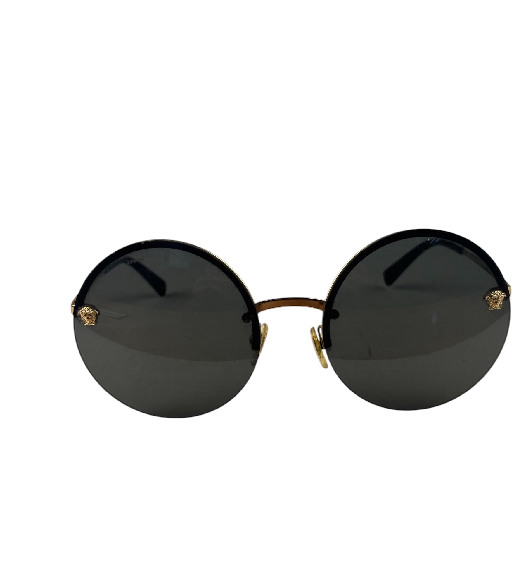 Versace Black MOD.2176 Circular Sunglasses