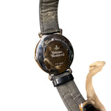 Vivienne Westwood White & Black Orb Dial Black Strap
