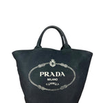 Prada Black Canapa 2Way Handbag