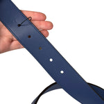 Gucci Navy Monogram GG Belt