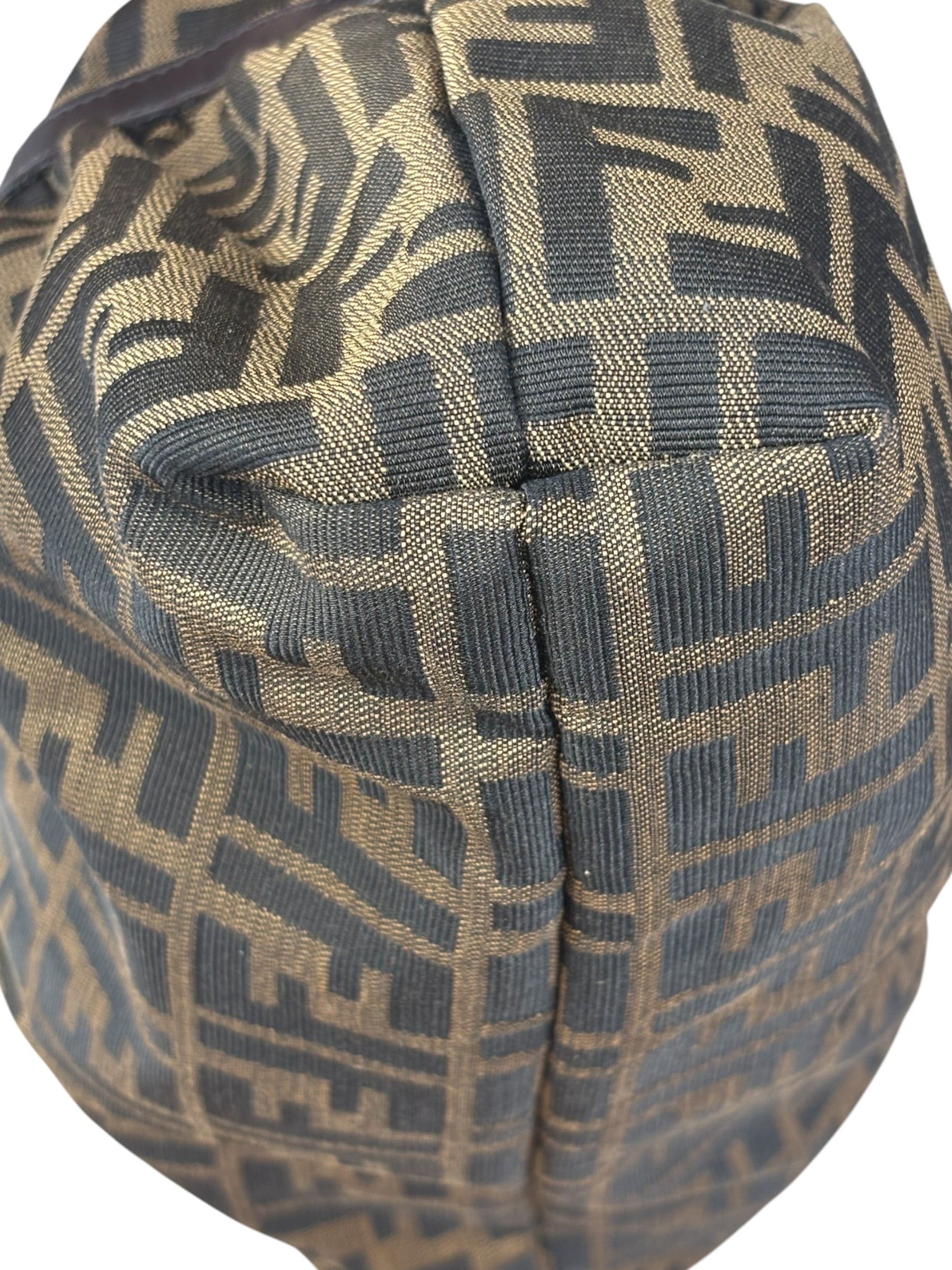 Fendi Vintage Dark Brown Zucca Chef Hobo Bag