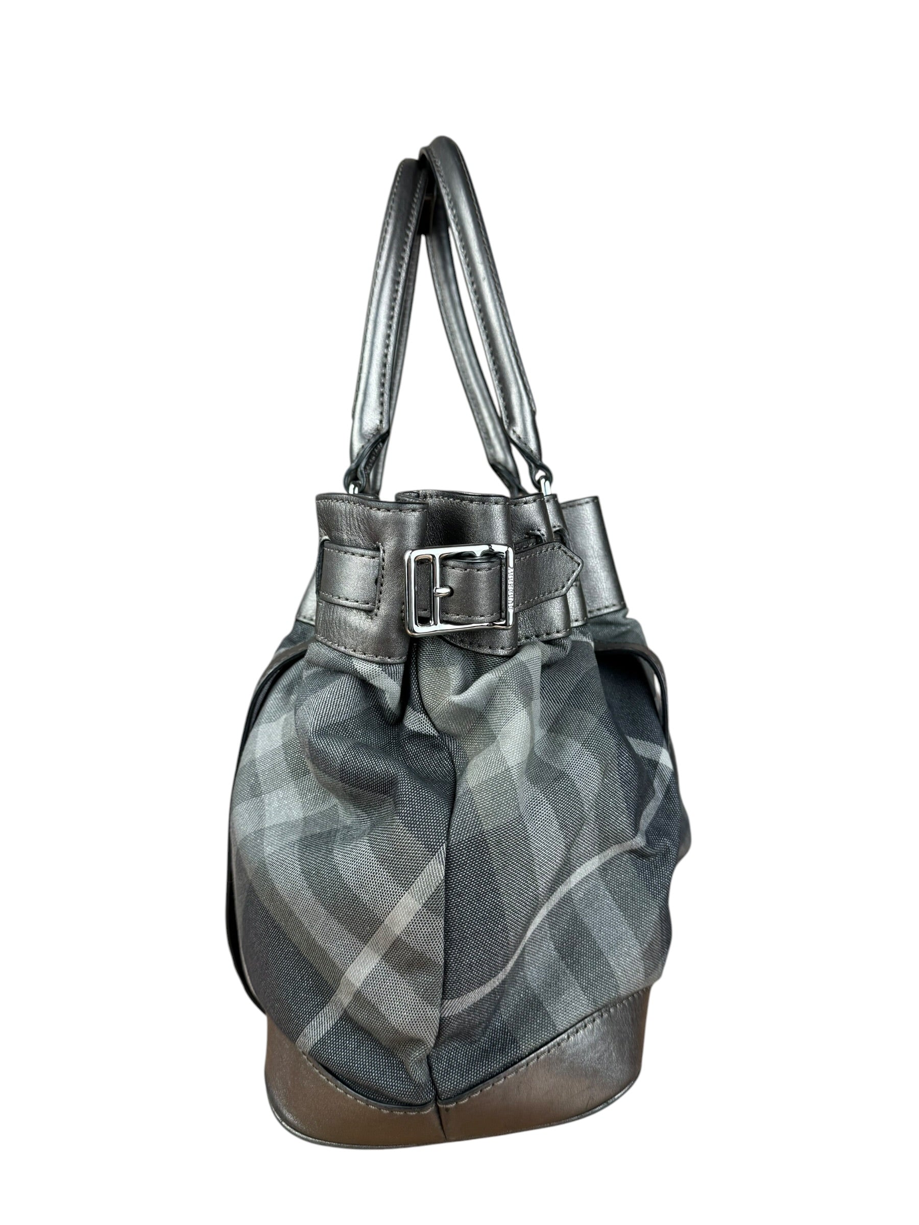 Burberry Vintage Grey Nova Check Shoulder Bag