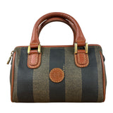 Fendi Vintage Pequin Striped Nano Top Handle Bag