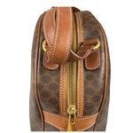 Celine Brown Leather Macadam Dome Handbag