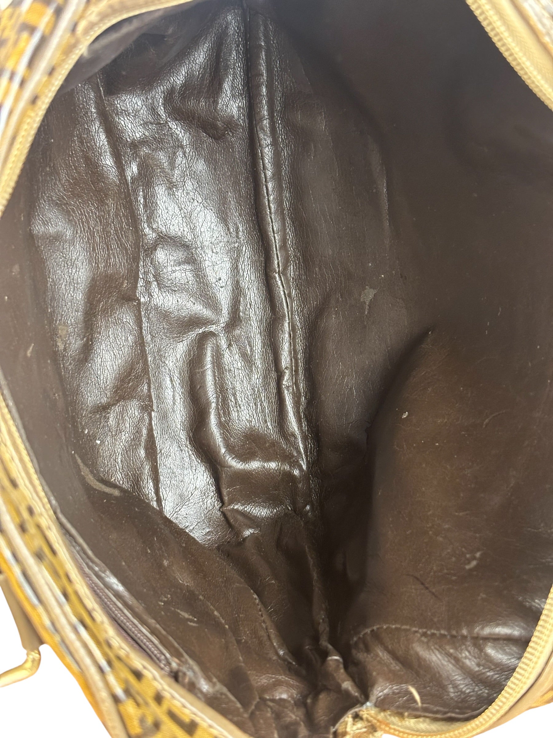 Fendi Vintage FF Brown PVC Handbag