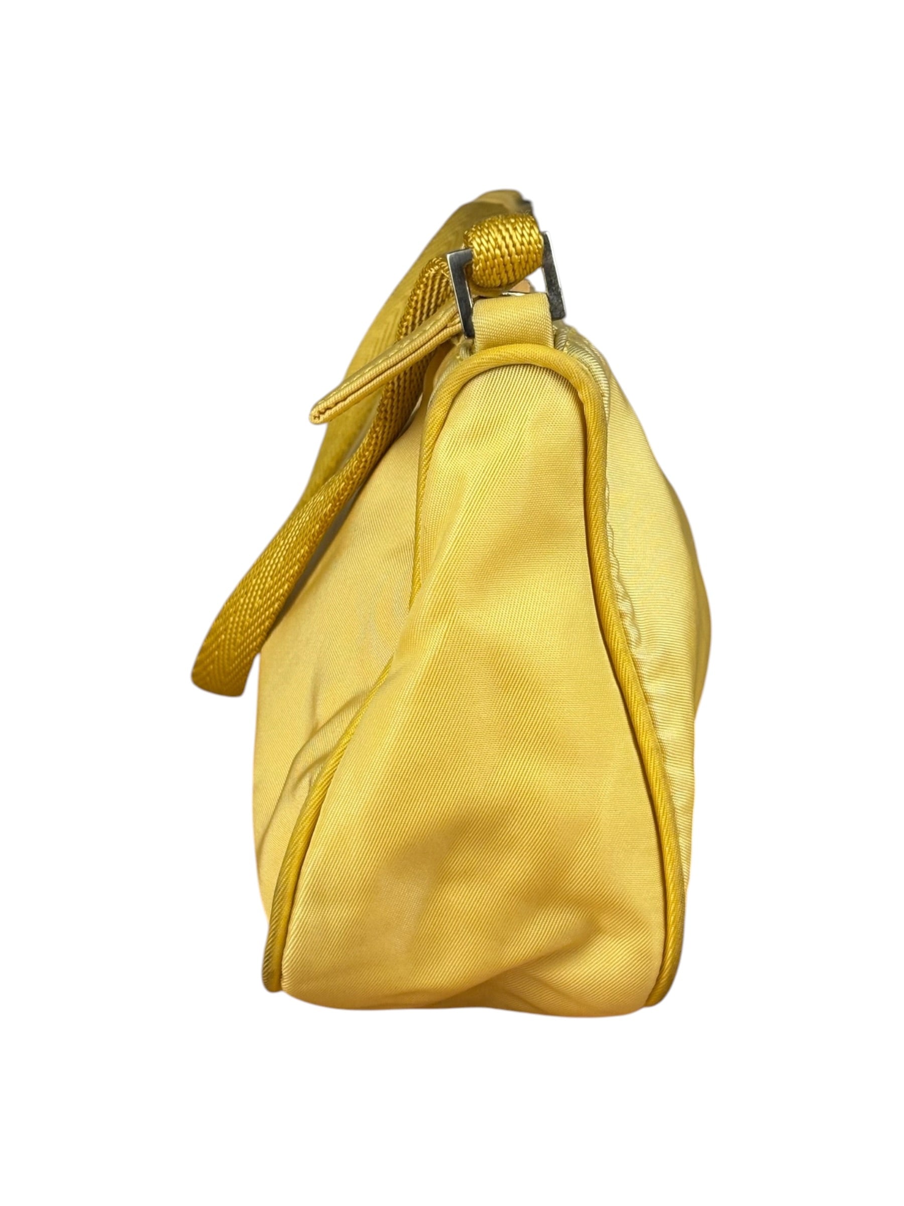 Prada Vintage Yellow Nylon Pochette