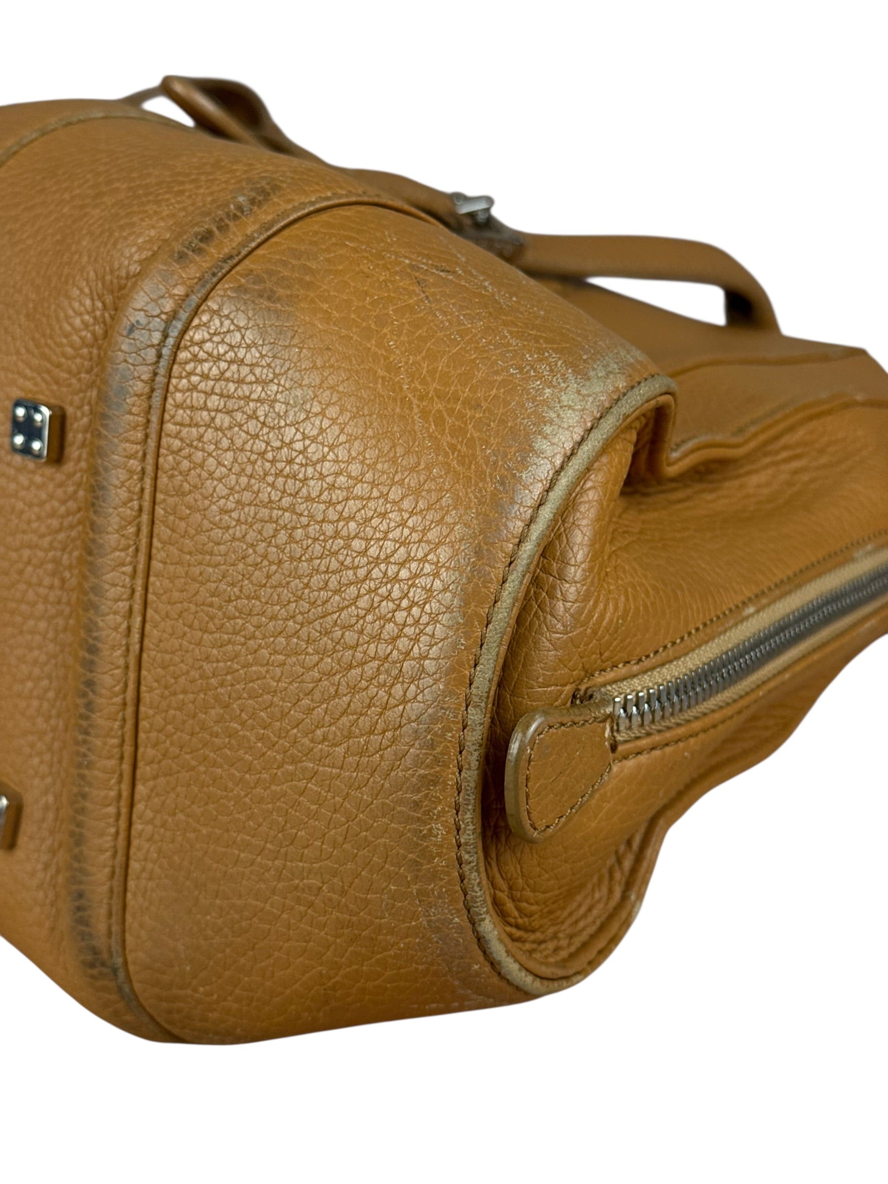 Loewe Brown Leather Senda Top Handle Bag