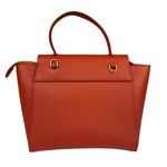 Celine Auburn Orange Leather Mini Belt Top Handle Bag