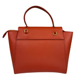 Celine Auburn Orange Leather Mini Belt Top Handle Bag